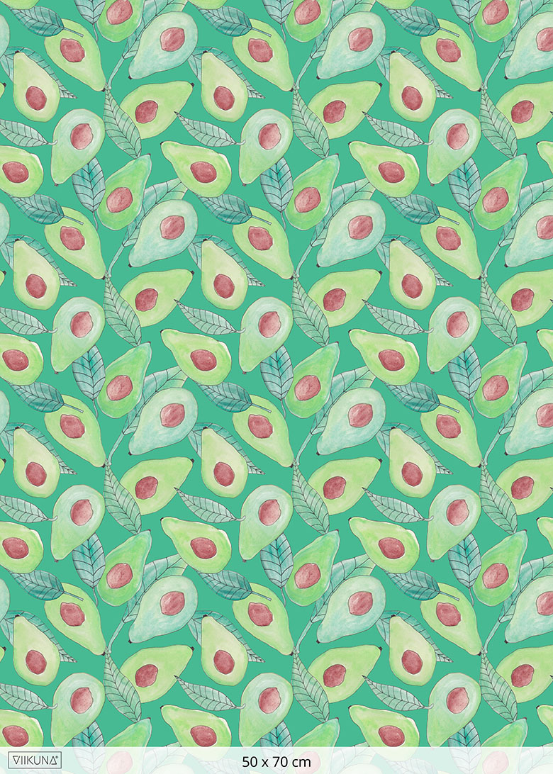 avokadot-puuvillakangas-vihreä-viikuna-50-70-cm