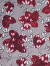 Rakkauden kukat -kangas, vaaleanpunainen, puuvillatrikoo