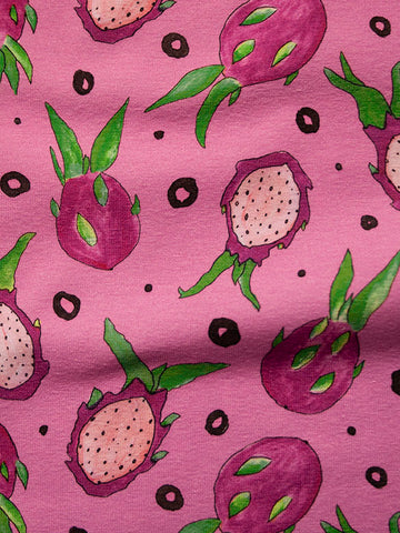 Viidakossa-kangas, vaaleanpunainen, puuvillatrikoo, Öko-tex