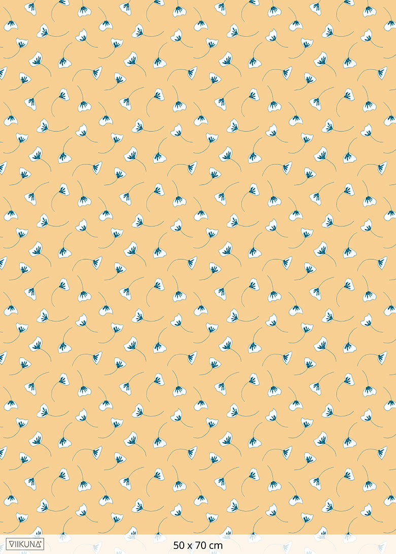 villakko-kangas-keltainen-puuvillatrikoo-viikuna-50x70-cm