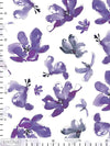 Olivia-kangas, violetti, puuvillatrikoo