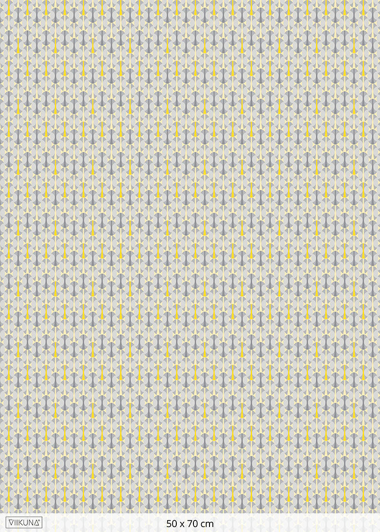 hunajakenno-kangas-puuvillatrikoo-harmaa-ja-keltainen-viikuna-50x70-cm