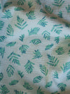 Sananjalkojen maassa -kangaspala, vihreä, puuvillatrikoo, 100 cm