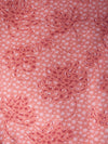 Kukkaketo-kangas, vaaleanpunainen, puuvilla-interlock-neulos