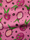 Tulppaanit-kangas, vadelmanpunainen, puuvillatrikoo, Öko-tex