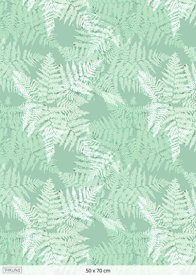 sananjalkojen-maassa-puuvillakangas-vihreä-viikuna-50x70-cm