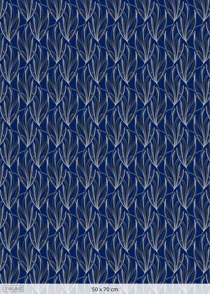 vehka-kangas-sininen-puuvillatrikoo-viikuna-50x70-cm