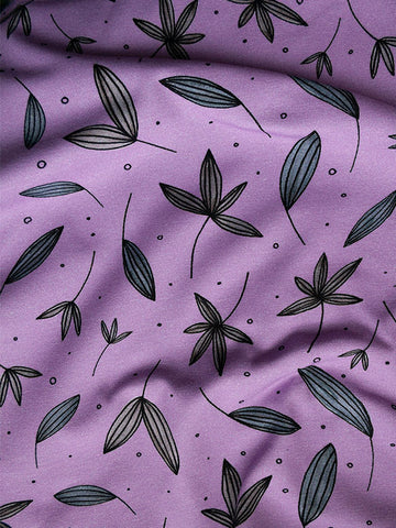 Olivia-kangas, violetti, puuvillatrikoo